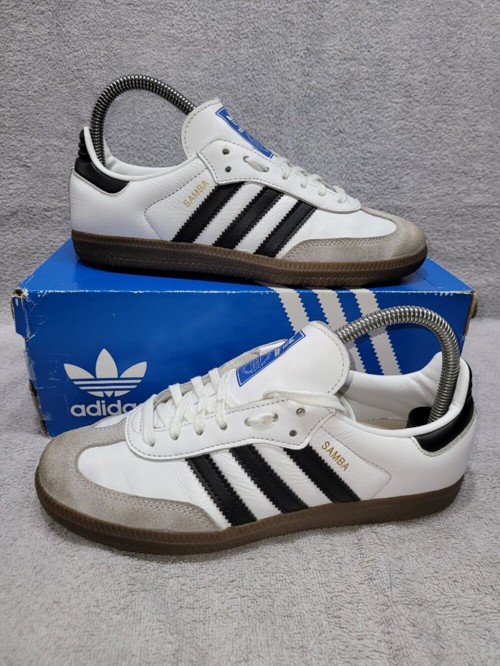 Adidas Samba OG Originals White Black Brown Gum Sneakers B75806 Men's Size 5